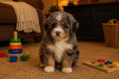 mini bernedoodle puppy